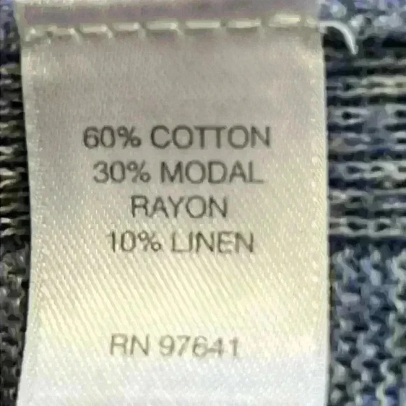 J. Jill PureJill Top Blue Women’s Size Small V Neck Long Sleeve Tunic - Picture 4 of 8